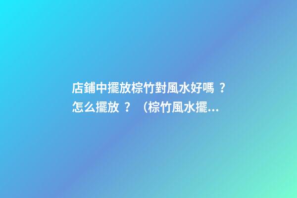 店鋪中擺放棕竹對風水好嗎？怎么擺放？（棕竹風水擺放知識）